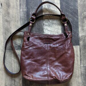 Lucky Brand Brown Leather Crossbody Bag Sunset Junction Tote